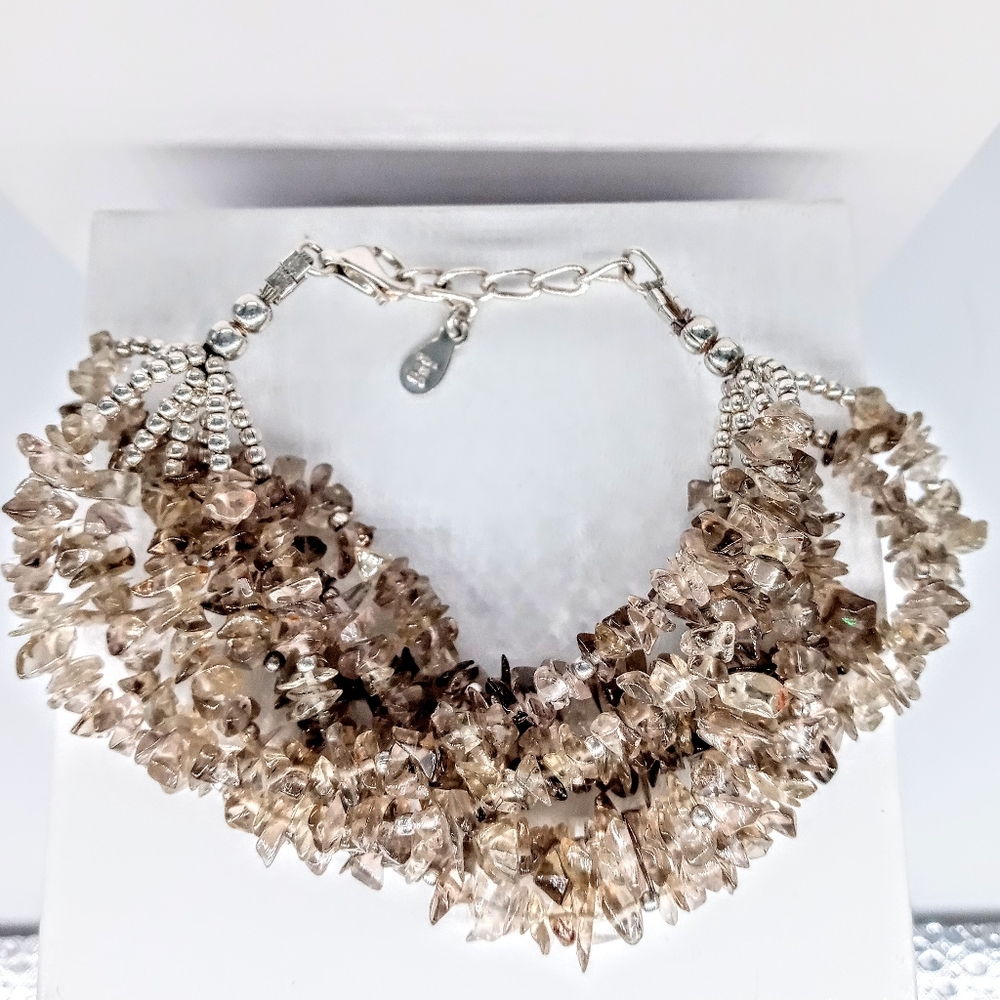 Smokey Quartz Bracelet Multi Strand